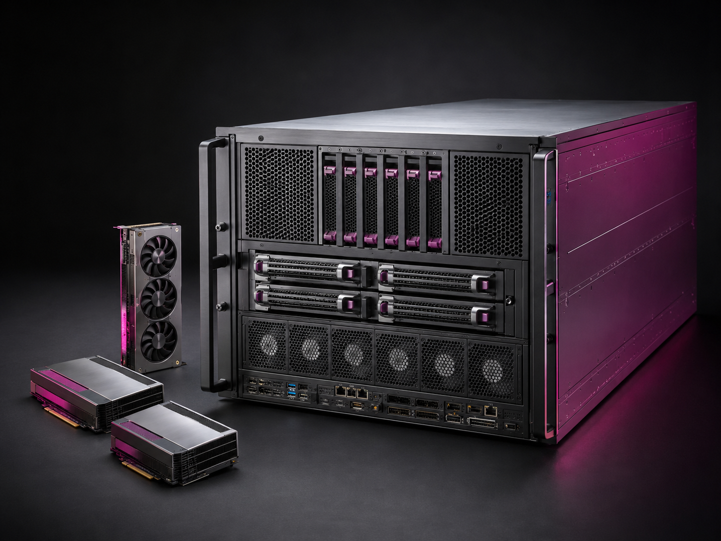 Concept visualization of an enterprise GPU server