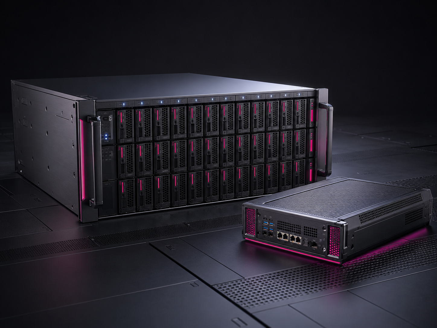 Concept visualization of modular storage and edge infrastructure